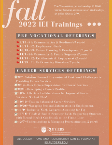 IEI Fall 2022 Calendar